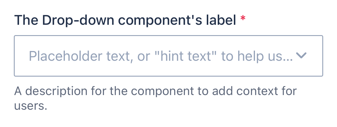 Drop down component example in Skedulo Plus