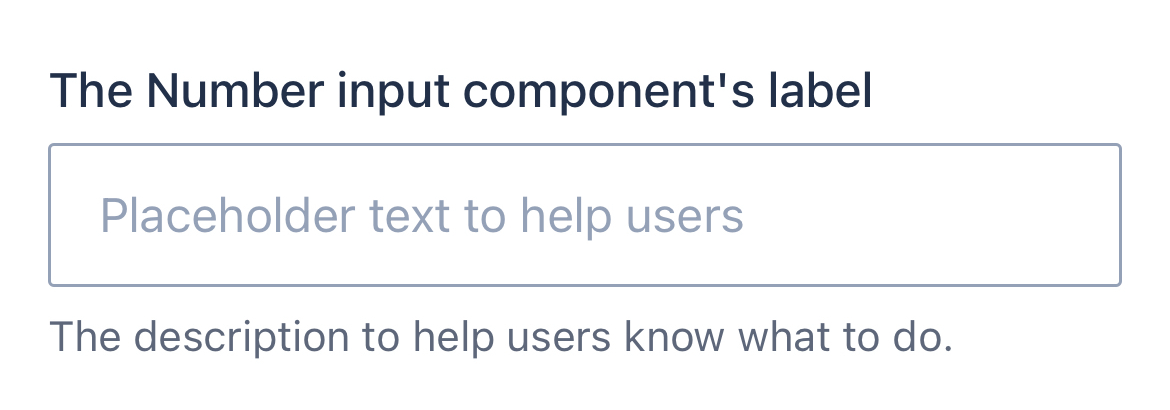 Number input component example in Skedulo Plus