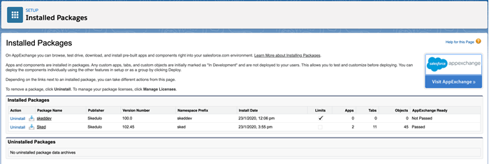 package installed sf