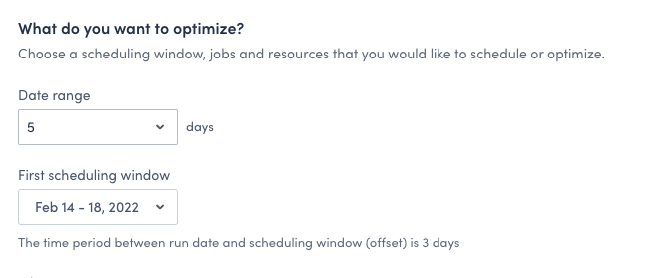 select date range field