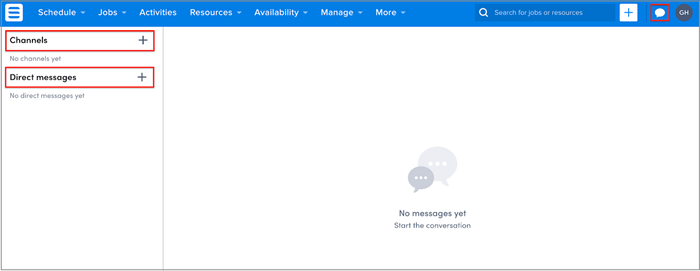 click chat bubble