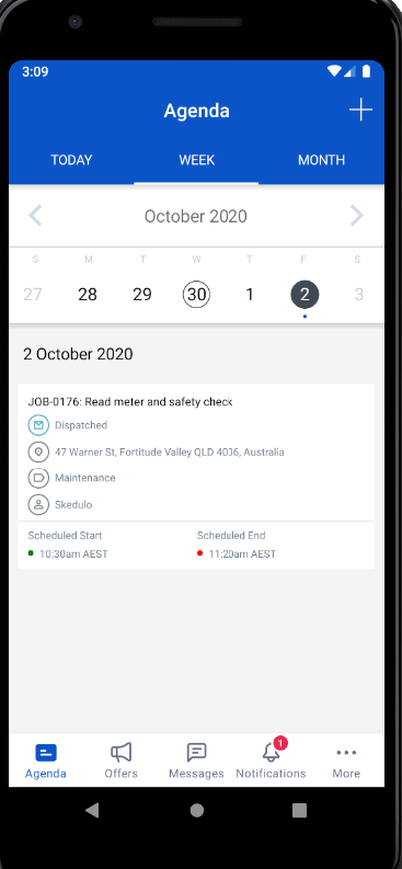 Agenda view